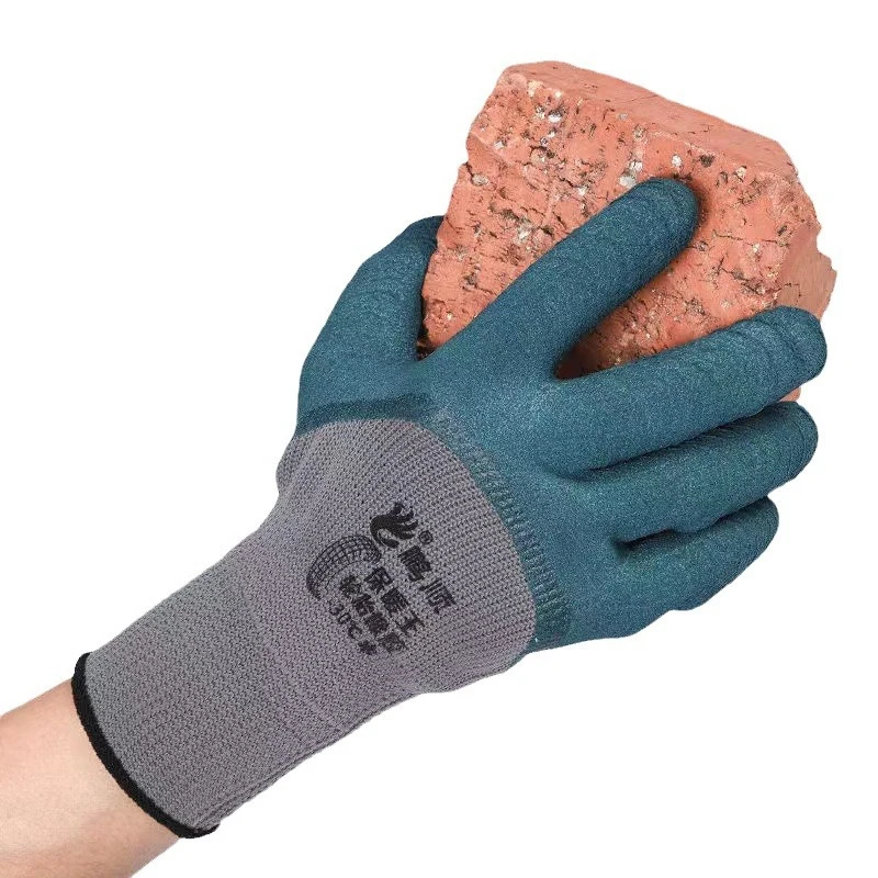 Guantes de lana de goma para neumáticos, protección laboral de espuma de goma, resistentes al desgaste, antideslizantes y a prueba de frío, para invierno