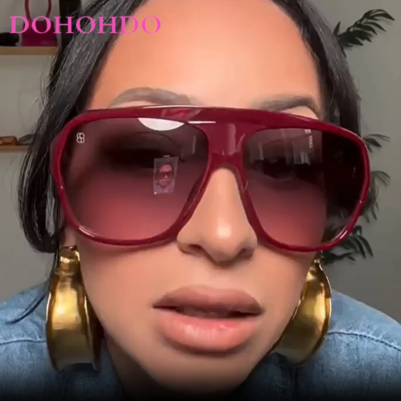 

New Luxury Designer Oversized Pilot Women's Sunglasses Trend Retro Sunglass Men Outdoor Driving Eyeglasses Ladies UV400 Lentes