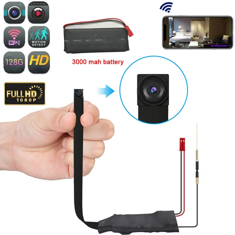 

1080P Wi-Fi камеры P2P Беспроводная веб-камера Видеорегистратор Удаленный просмотр Обнаружение движения с большой батареей 3000 мАч