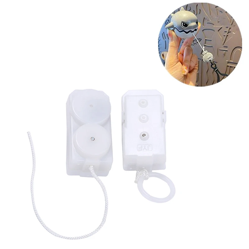 1 pièces bricolage en peluche jouet accessoires en plastique bébé tirant queue anneau outil Micro Vibration mouvement jouet tirer chaîne vibrateur