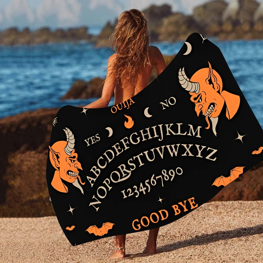 

Полотенце Ouija, пляжное полотенце из микрофибры, быстросохнущее детское пляжное одеяло, мягкое полотенце унисекс для кемпинга и бассейна