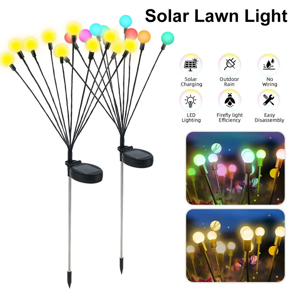 Solar LED Light Outdoor Garden Decoration Landscape Lights Firework Firefly Garden Light Christmas Lights New Year Navidad