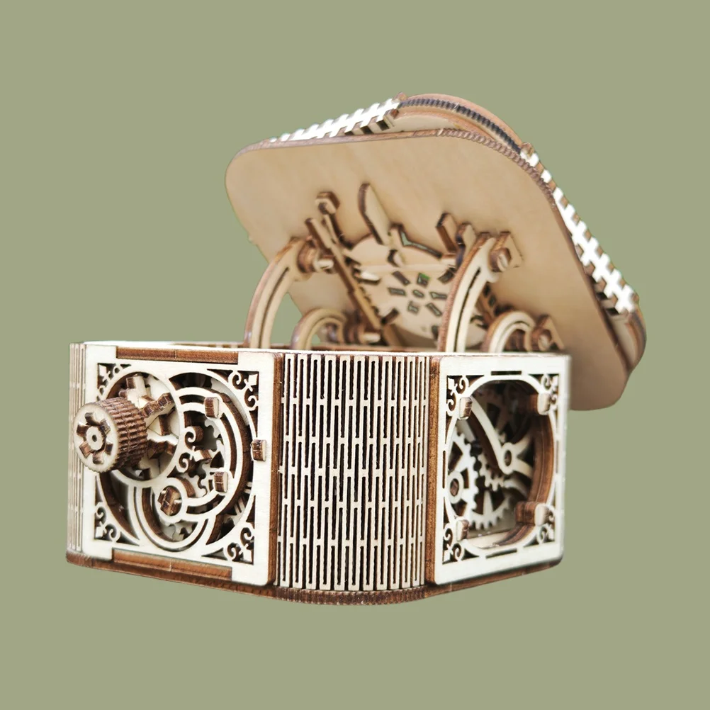 DIY 3D 宝箱木製パズルゲーム組み立てギフトギフト大人のビルディングブロック宝箱