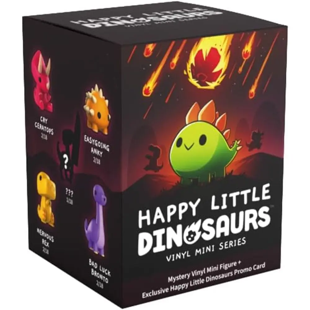 

Unstable Games TeeTurtle Happy Little Dinosaurs - Vinyl Mini igures Mystery Box Series, Black