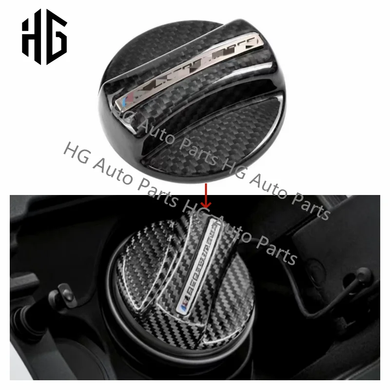 Gloss Carbon Fiber Tank Cover Fuel Tank Air Cap Trim For BMW M3 M4 G80 G82 G06 G07 G15 F82 F20 F21 F83 M2 M3 M4 M5 F95 E90