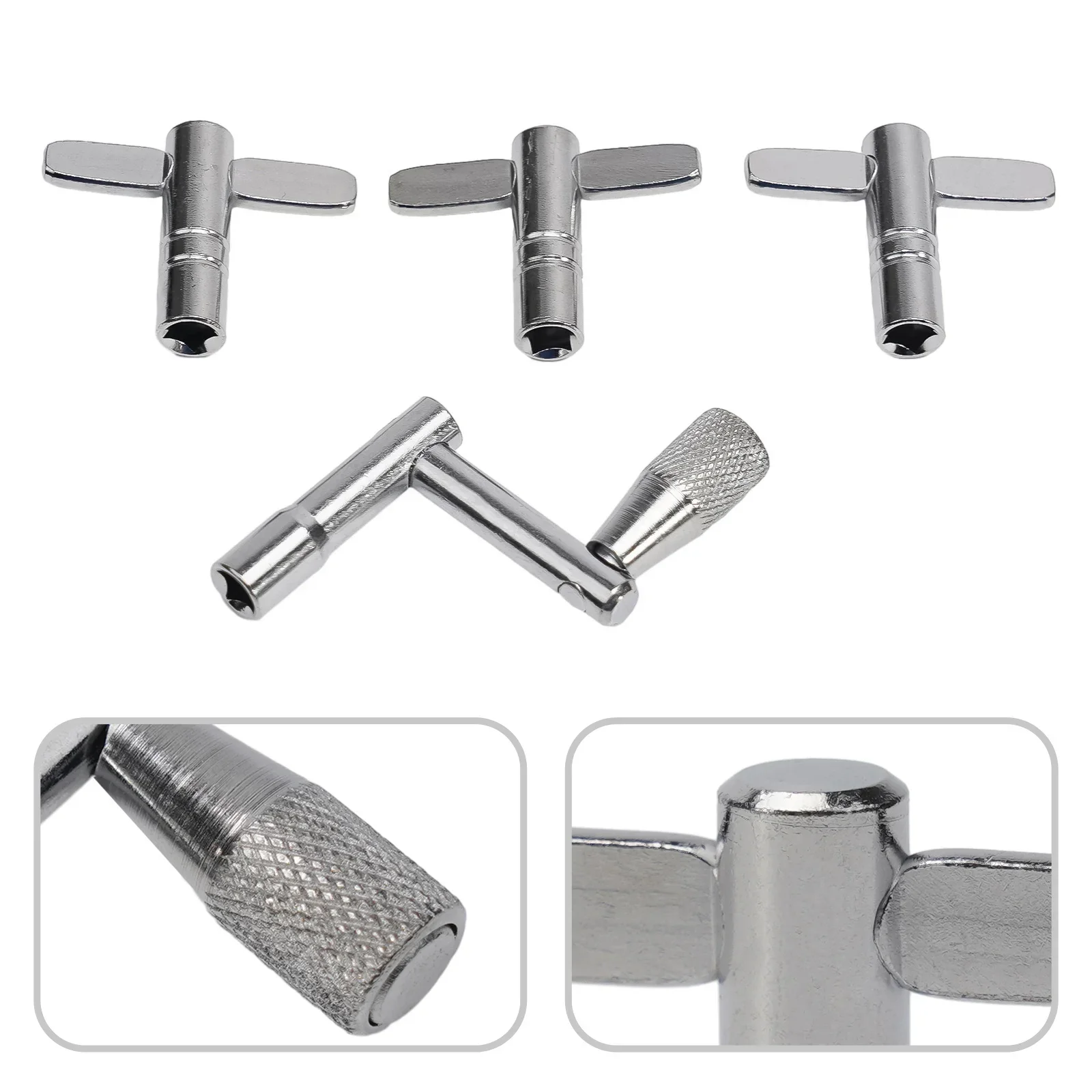 4Pcs Drum Tuning Parts Z/T Style Drum Keys Set Standard Square Wrench 5.5mm Metal Percussion Instruments Replacement Parts