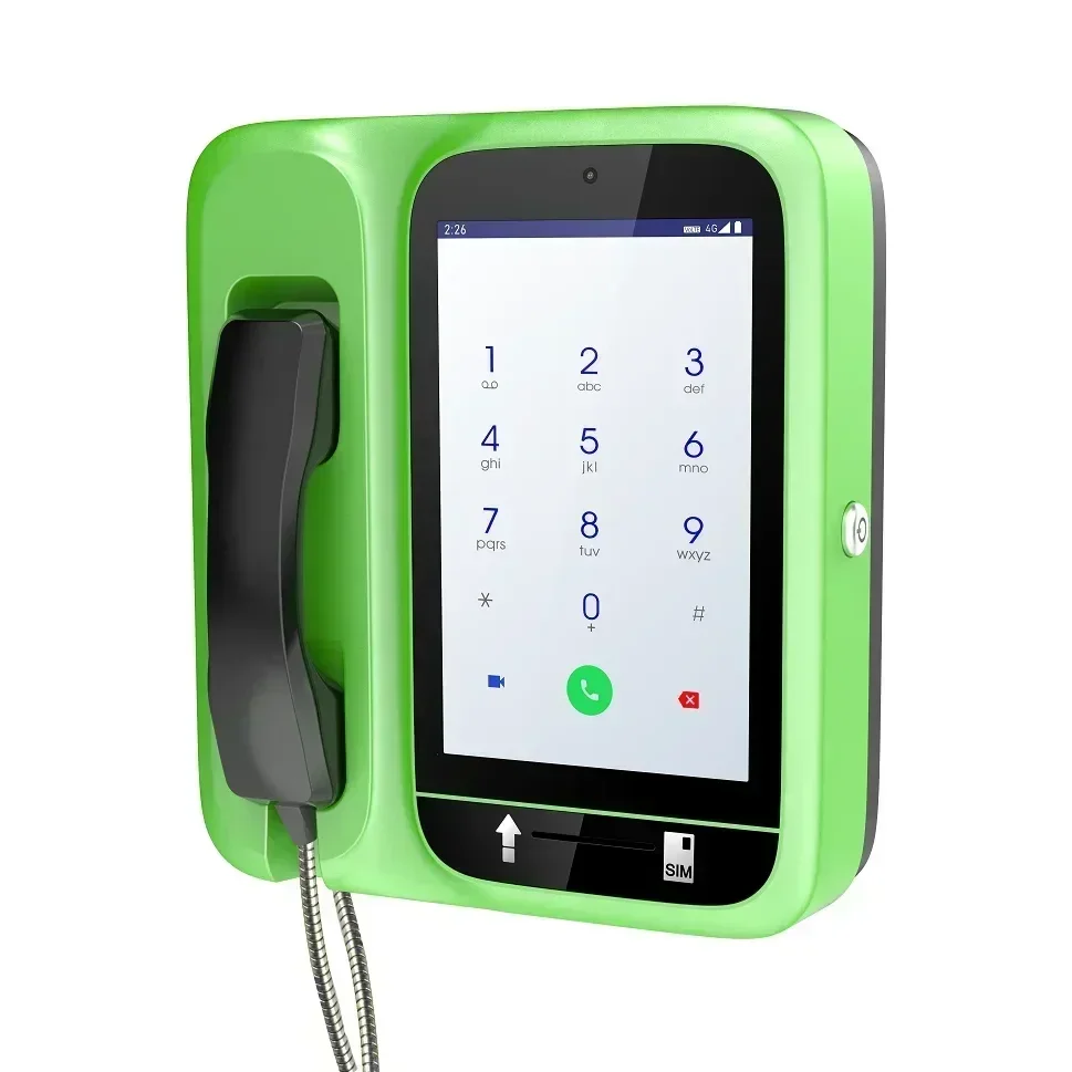 Android 11 School Outdoor Face Recognition Large Screen 4G LTE Fixed Wireless Phone Smart Video
