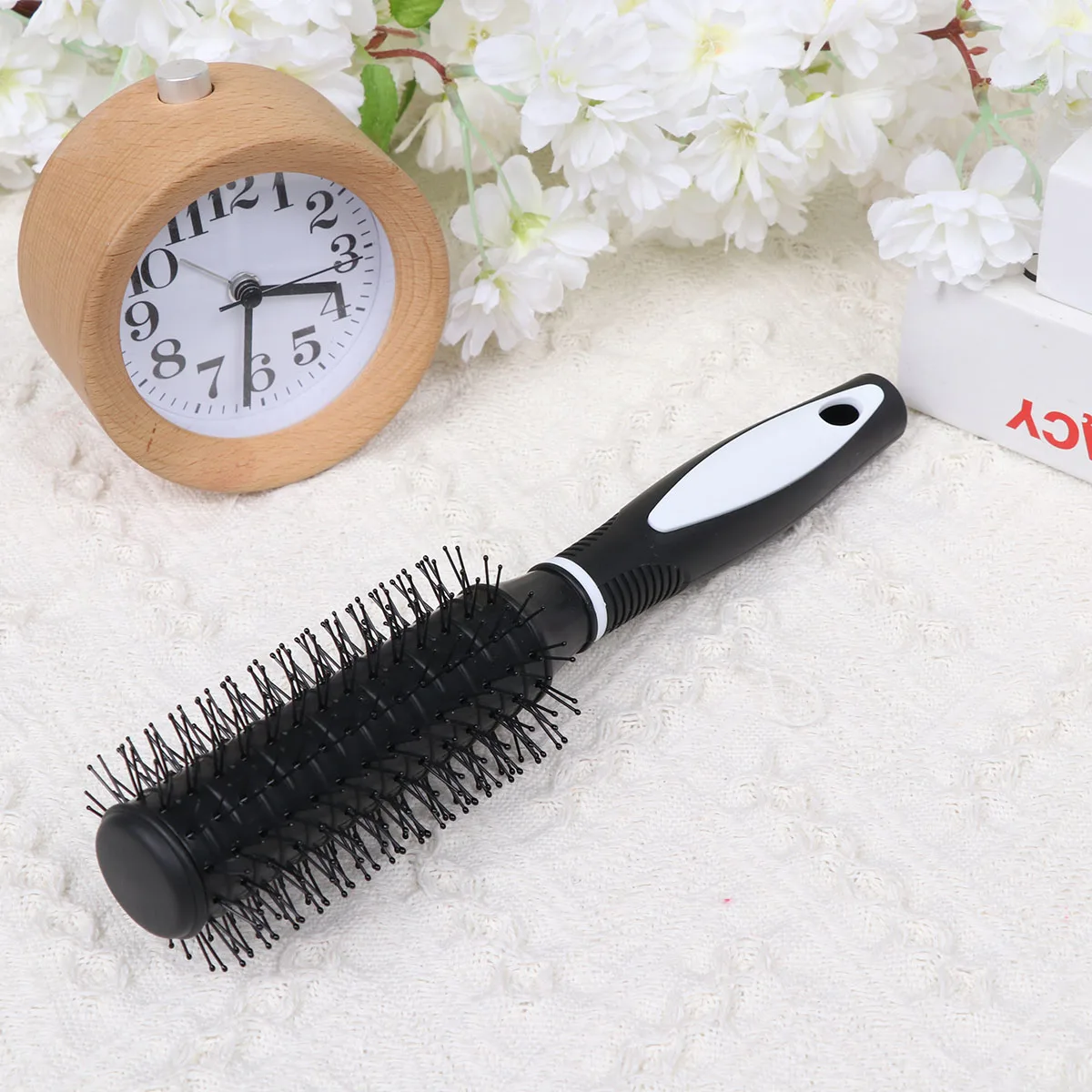 1 قطعة صندوق تخزين مشط الأسطوانة الأسود الإبداعية البلاستيك مشط شكل متعدد الأغراض أخفى المحمولة تخزين الحاويات لصالون المنزل #6