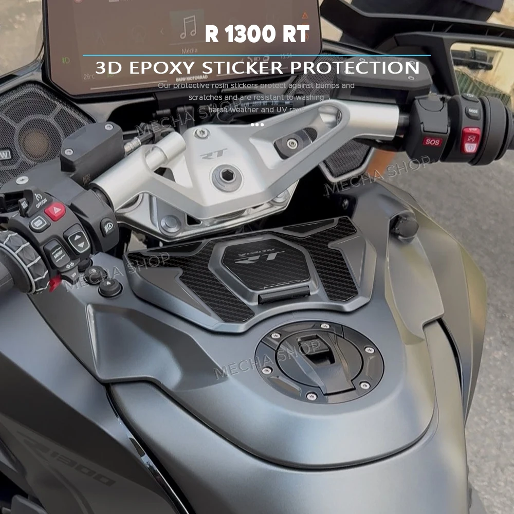 Motorcycle Accessories 3D Epoxy Resin Storage Box Pad Protection Sticker For R1300RT R 1300 RT 2025 for glove compartment