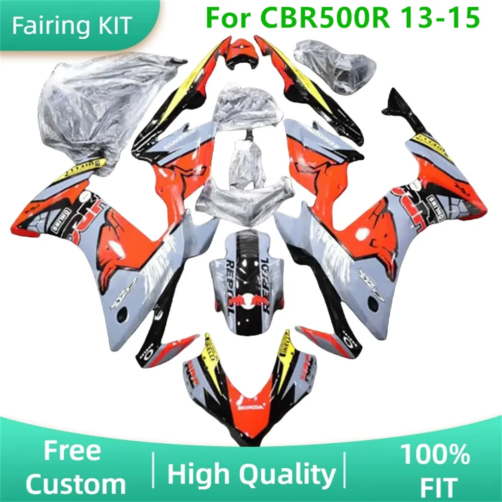 ABS Plastic kit for HONDA CBR500 R 13 14 15 CBR500R 2013 2014 2015 High Quality Motorcycle Fairings Set 100% Fit Injection Mold