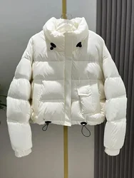 Women Casual Cotton Jackets Autumn Winter Drawstring Stand Collor Thick Cotton Padded Coats Female Warm Short Jackets Outerwear