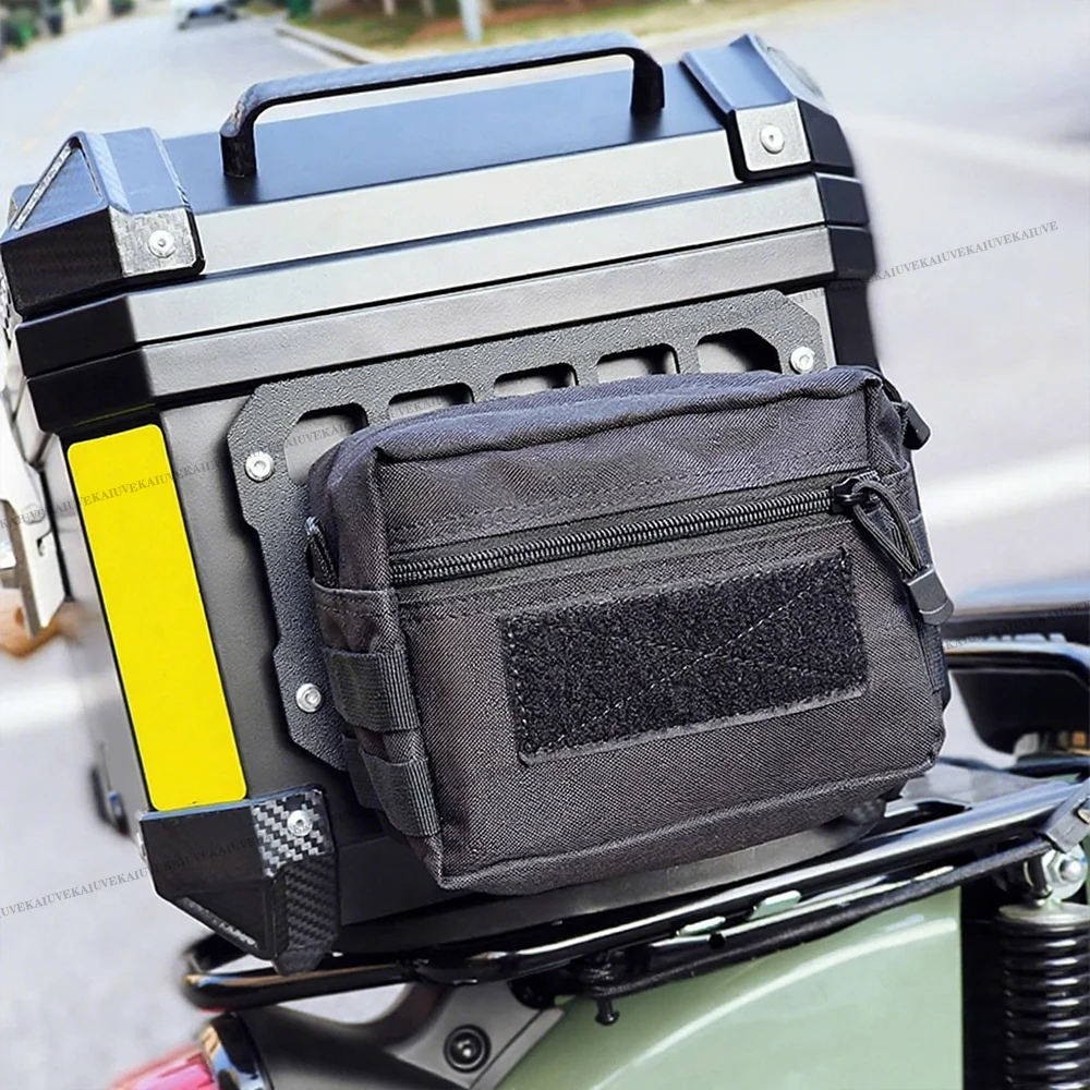 Kaiuve modular motocicleta superior caso tático tronco organizador de armazenamento liga de alumínio molle painel caixa de armazenamento de instalação rápida
