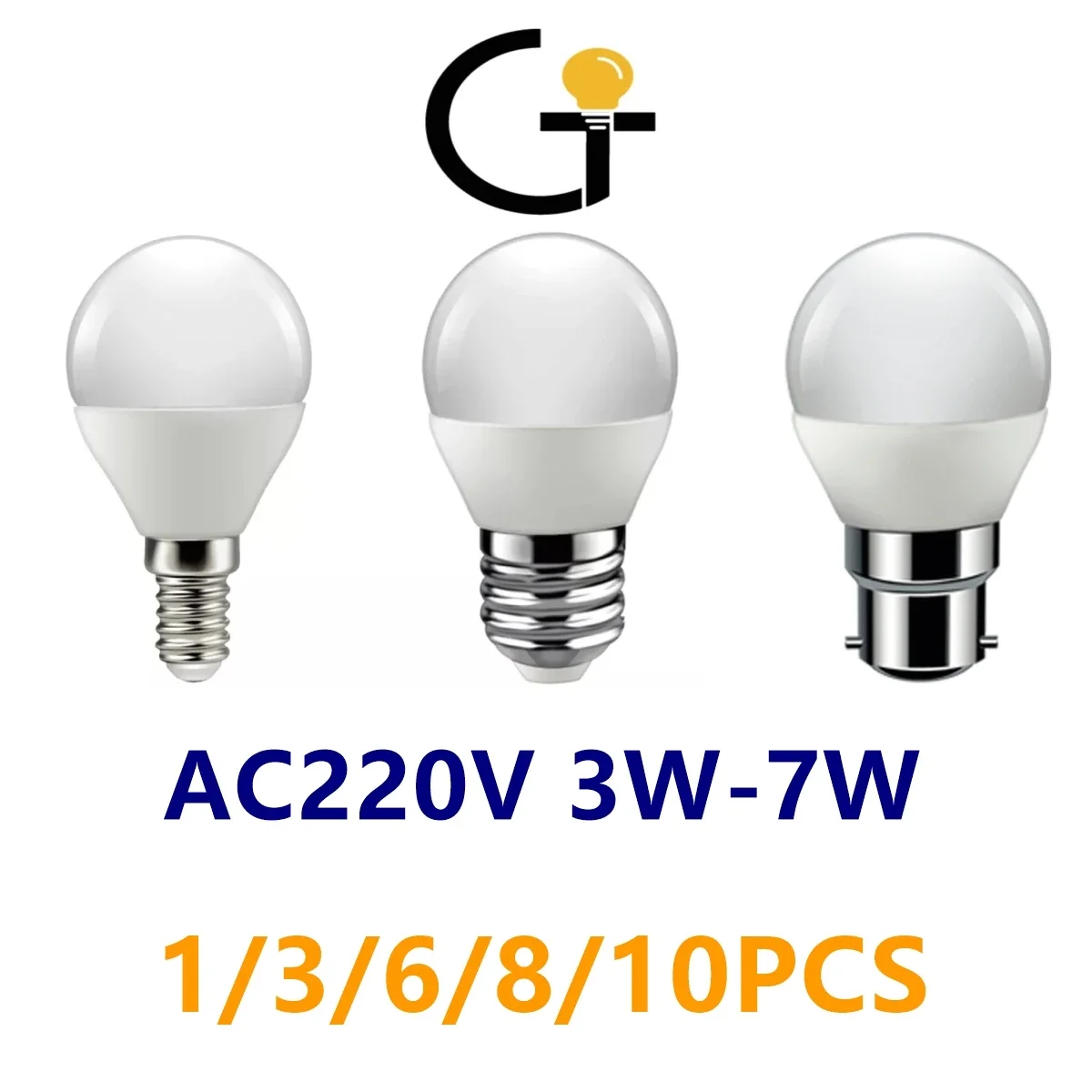 

1-10PCS LED Mini bulb G45 3W-7W E14 E27 B22 AC220V High lumen no strobe warm white light suitable for kitchen toilet down light