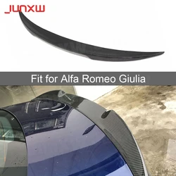 Dry Carbon Fiber Car Rear Spoiler Wing Trunk Lip for Alfa Romeo Giulia Sedan 2015-2021 Rear Trunk Spoiler Boot Wing FRP