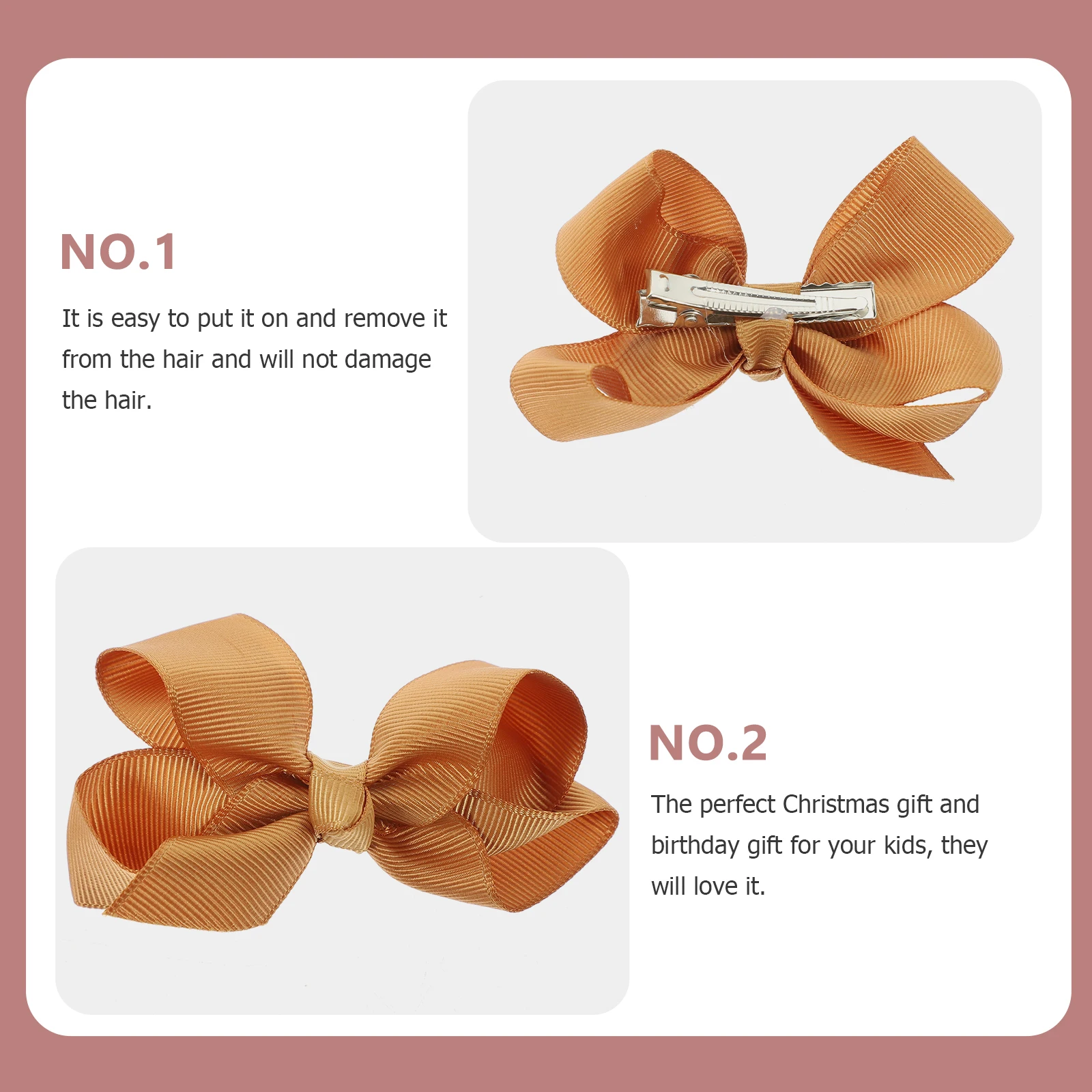 

24pcs Kids Hair Bows Hairpins Bowknot Decor Bright Colors Comfortable Lightweight Easy Wear Non-Slip Daily Travel Gift Hair