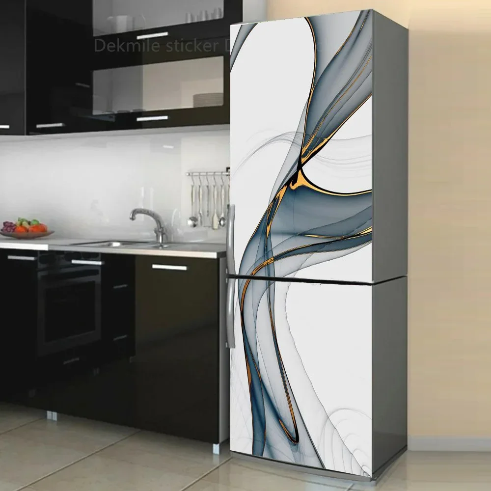 Geometric Pattern Wall Fridge Stickers For Dining Room Home Decoration Bricks Cup Cabinet Food Vinyl Art Wall Decal Refrigerator