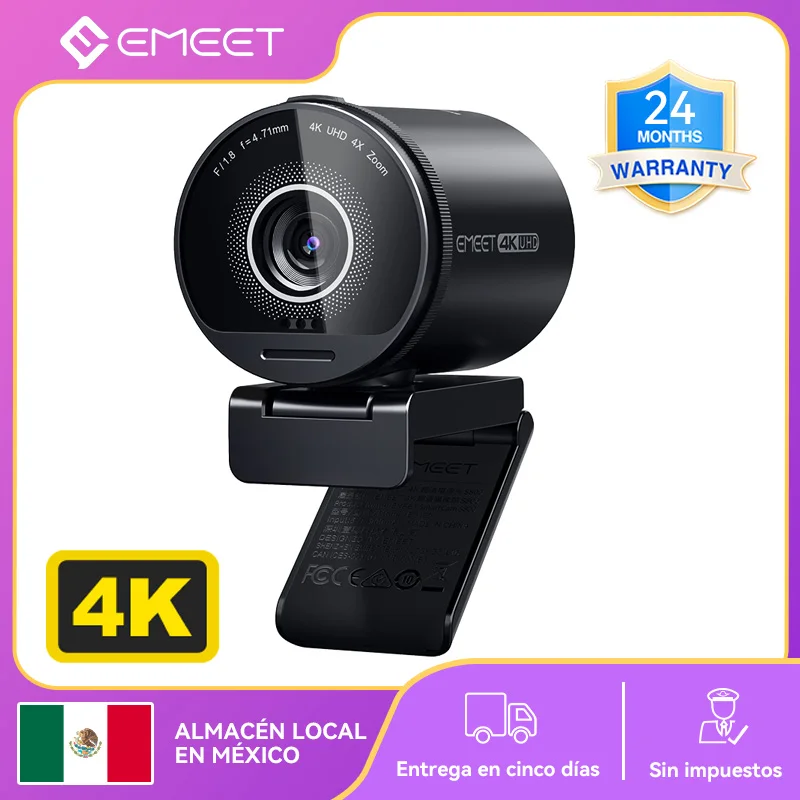 4K Webcam UHD Web Camera HDR Streaming USB Camera With Sony Sensor EMEET S800 Webcam With Dual Noise Cancelling Mics