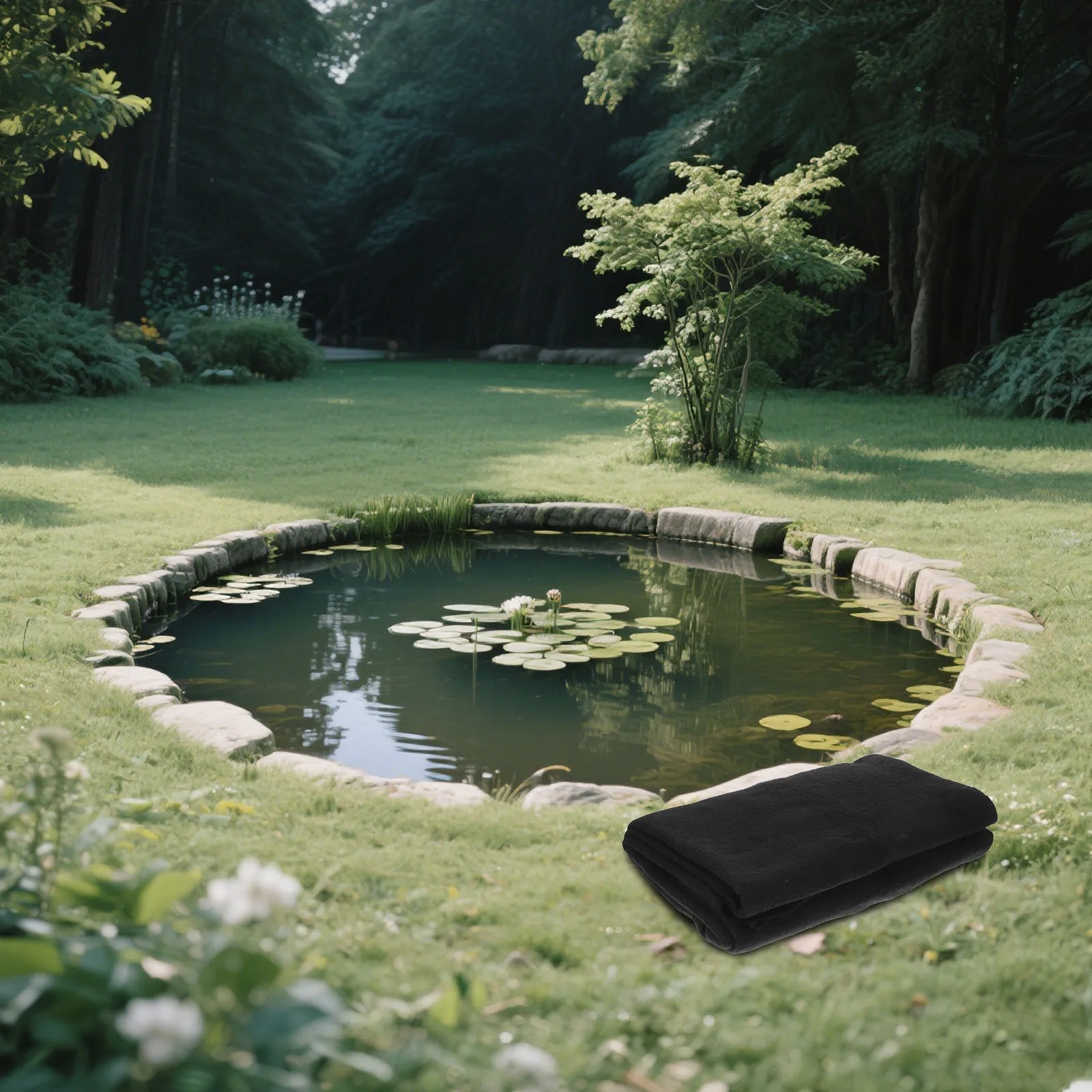 

Heavy Duty Liner Underlayment Reusable Nonwoven Fabric Cushioning Mat For Garden Ponds Prevention Easy Installation