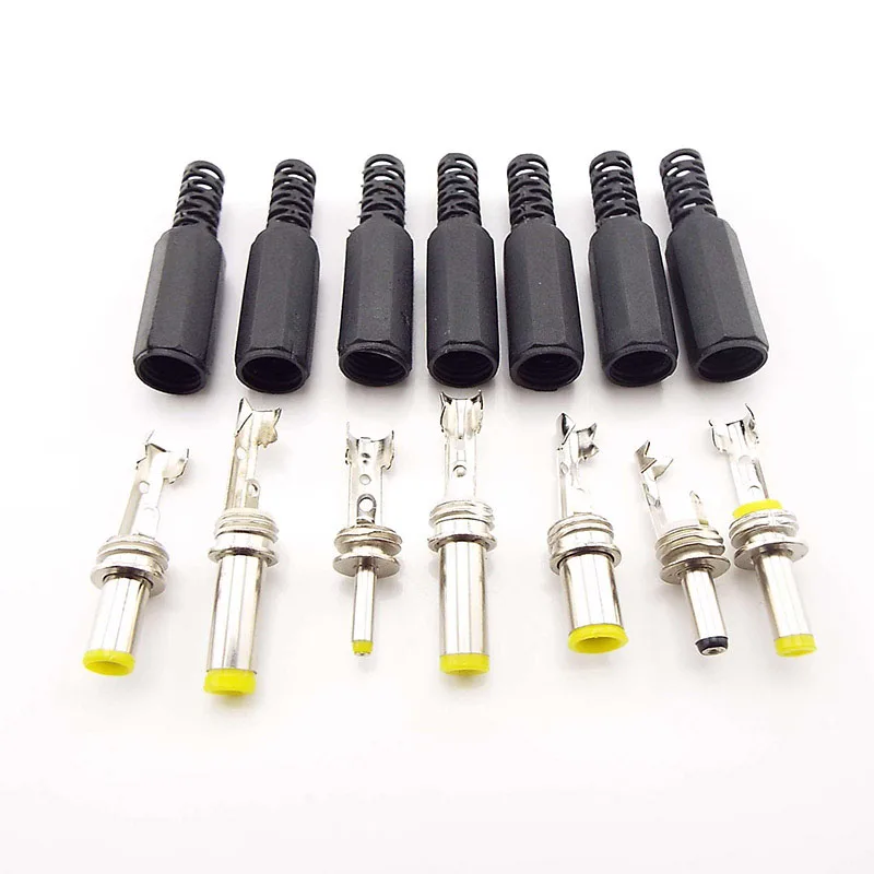 5 sztuk DC męskie gniazdo zasilania złącze wtykowe Adapter 3.5x1.35 4.0x1.7 4.8x1.7mm 5.5x2.1mm 2.5 męskie gniazdo typu jack Adapter Audio CCTV