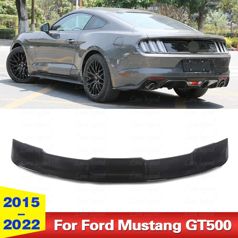 For Ford Mustang 2015-2022 GT500 High Quality ABS Glossy Black Rear Spoiler Wing Rear Trunk Spoiler Body Kits