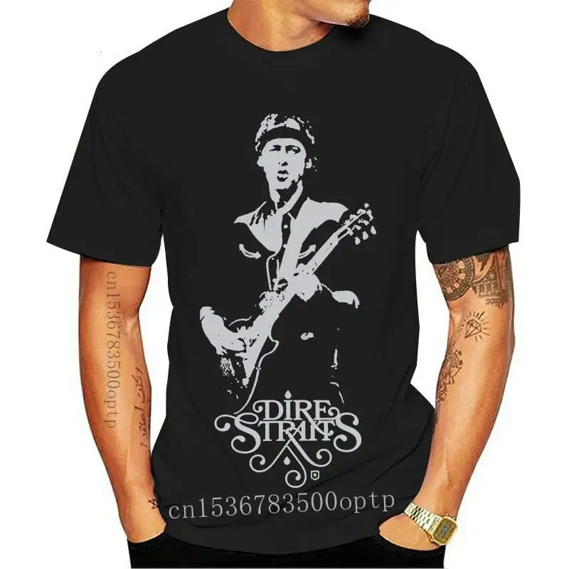 Man Clothing DIRE STRAITS MARK KNOPFLER THE NOTHING Rock Legen Men's Black T-Shirt Size S-4XL