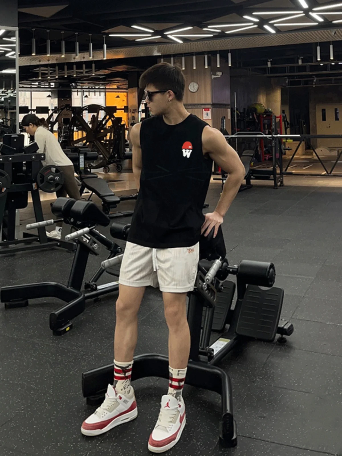 

Мужская спортивная майка Kazuki Kuraii, черная, летняя, из чистого хлопка, свободного кроя, повседневная, без рукавов