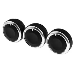 3Pcs Aluminum Alloy Car Ac Knob Air Conditioning Heat Control Knobs for Chevrolet Sail 2008 2009 2010 2011 2012 2013 2014