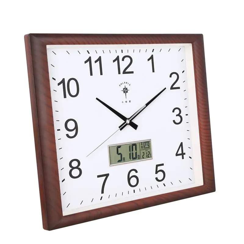 

Square Digital Wall Clock LED Living Room Silent Clock Mechanism Watch Home Calendar Quartz Clocks Wall Montre Mural Gift