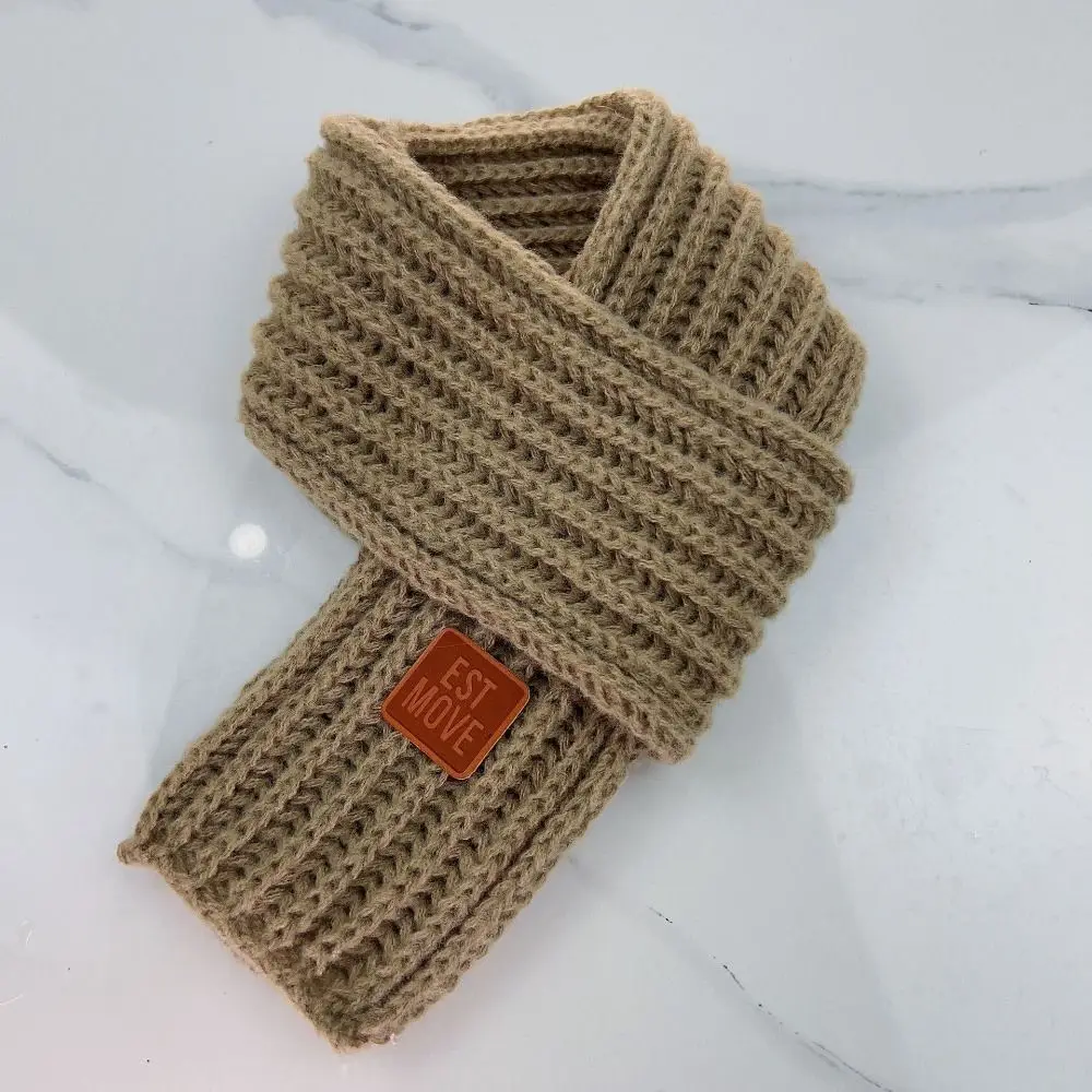 Fashion Warm Kids Scarf Thick Soft Neck Warmer Outdoor Cute Knitted Scarf Baby Boys Girls