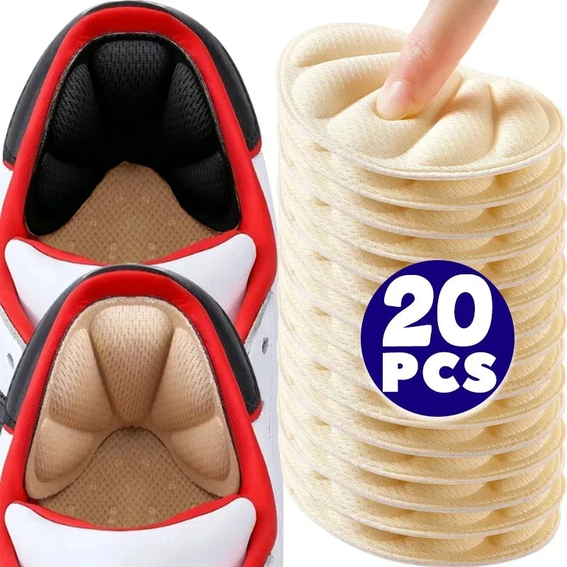 2/20pcs Self Adhesive Heel Pads Pressure Relief Cushion Non Slip Insole Reduce Friction Foot Care Daily Soft Breathable Gel Pads