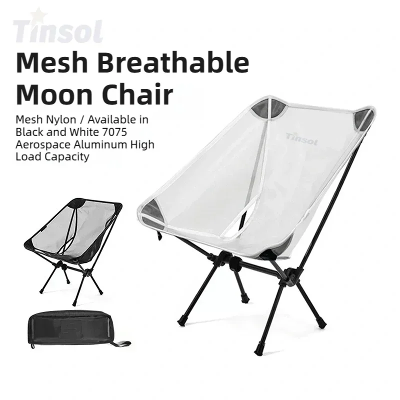 

Tinsol Breathable Mesh Moon Chair Outdoor Chair Camping Fishing Chair 7075 Aluminum Alloy Breathable Surface Anti Sinking