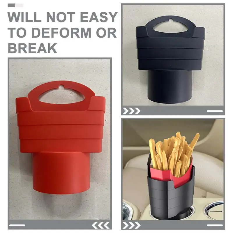 2pcs French Fry Cup Holders Mobile Phone Holders Car Interior French Fries Holders Food Holders Phone Storage Holders for Car