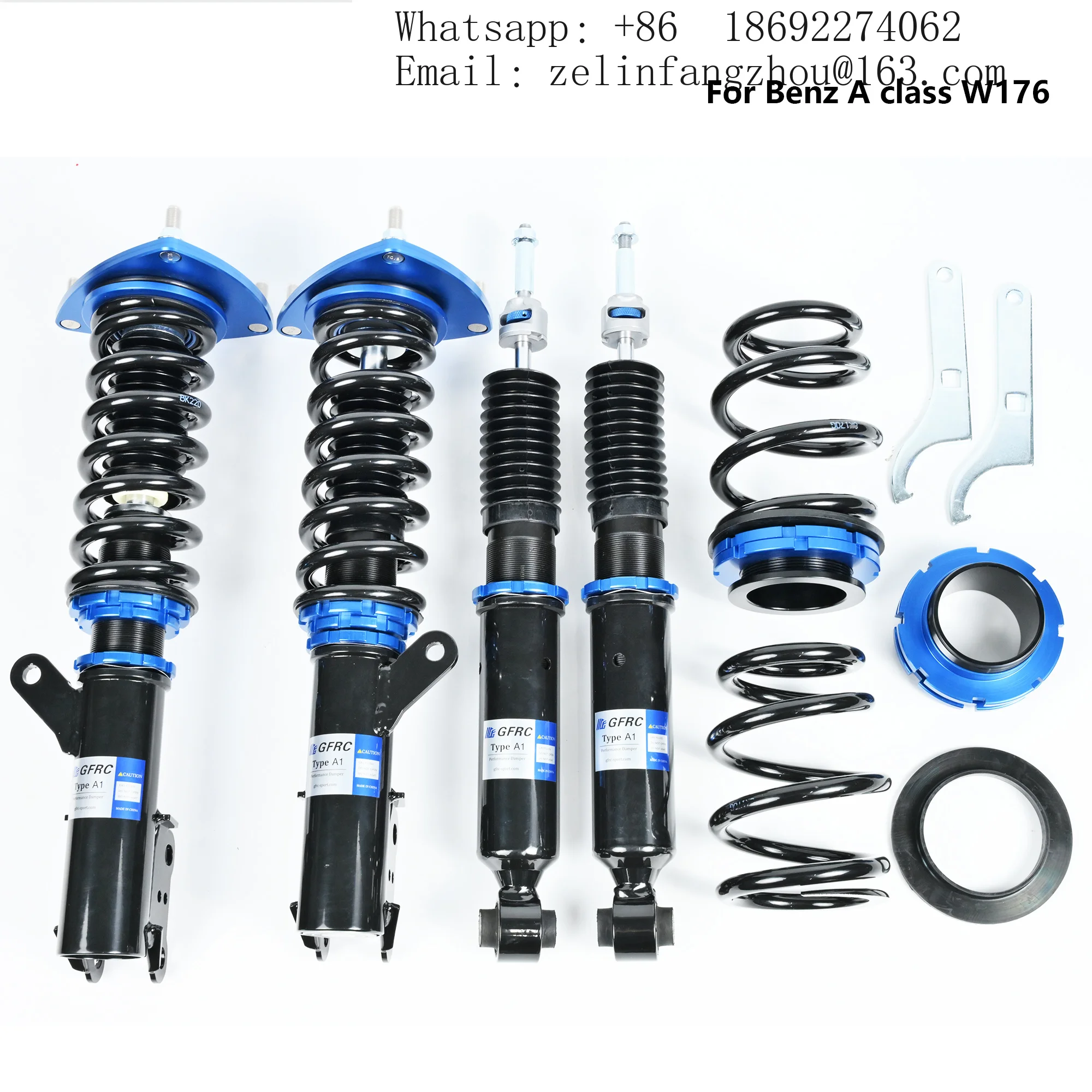 GFRC Monotube Coilover Suspension Kit for Mercedes-Benz A-Class W176 2012-2018 Height Damping Adjustable Shock Absorber