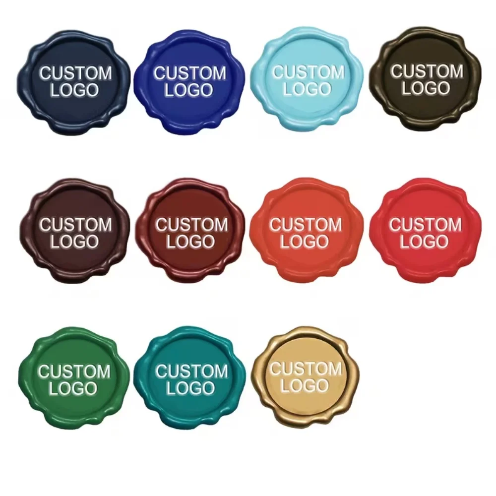 200PCS Custom Wax Seal Sticker,101 Colors Wax Seals Self-Adhesive Backing,3CM Personalized Monogram Self Adhesive Wax Seals