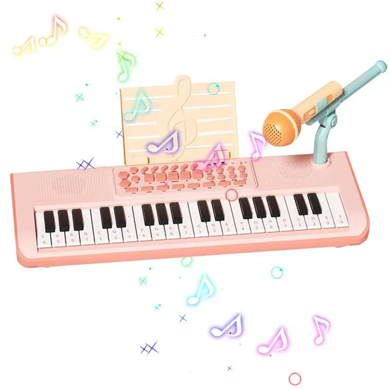 

Kids Keyboard Piano Microphone Keyboard Piano Toy With Microphone Portable Multi-function Electronic Educational Musical Gift To