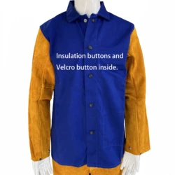 Fire Proof Leather Welding Jackets Jackets Coverall Cowhide Welder Clothing Aprons Pants Arc FR Trousers Cotton Flame Retardant