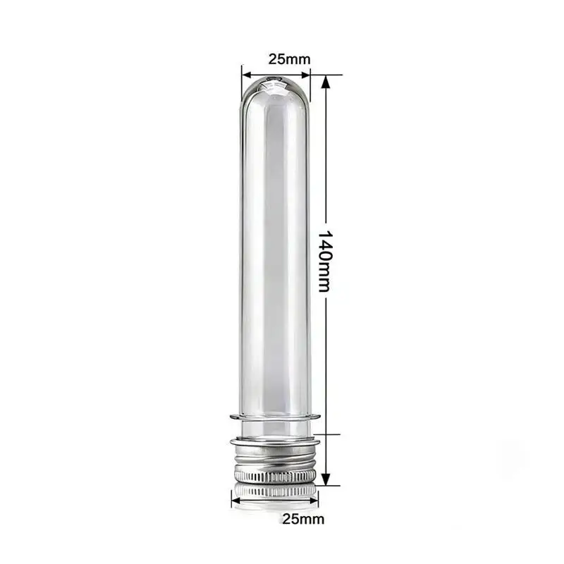 [H] 1Pcs Transparent Cylindrical Plastic Refillable Bottle 40ml PET Test Tube Bottle For Mask Candy Data Line Masking Paper