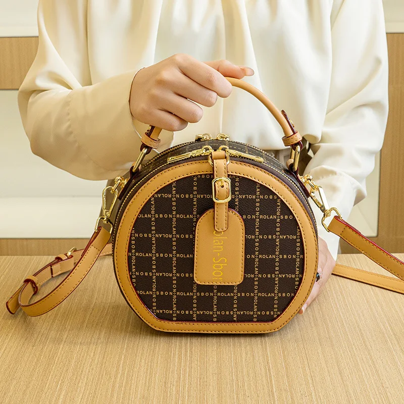 

Высококачественная маленькая круглая сумка, новая темпераментная сумка через плечо, модная круглая маленькая сумка через плечо, универсальная дорожная сумка