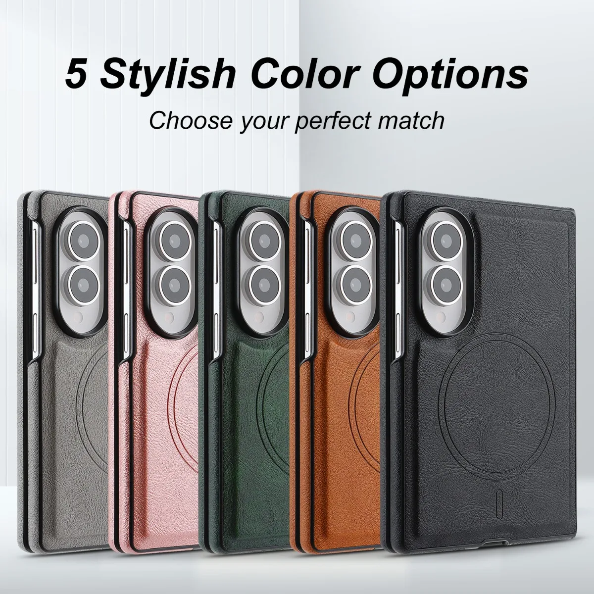 Magnetic Carbon Fiber Leather Phone Case for Samsung Galaxy Z Fold 8 Ultra 7 6 5 4 Protector for Magsafe Wireless Charging Cover - view 6