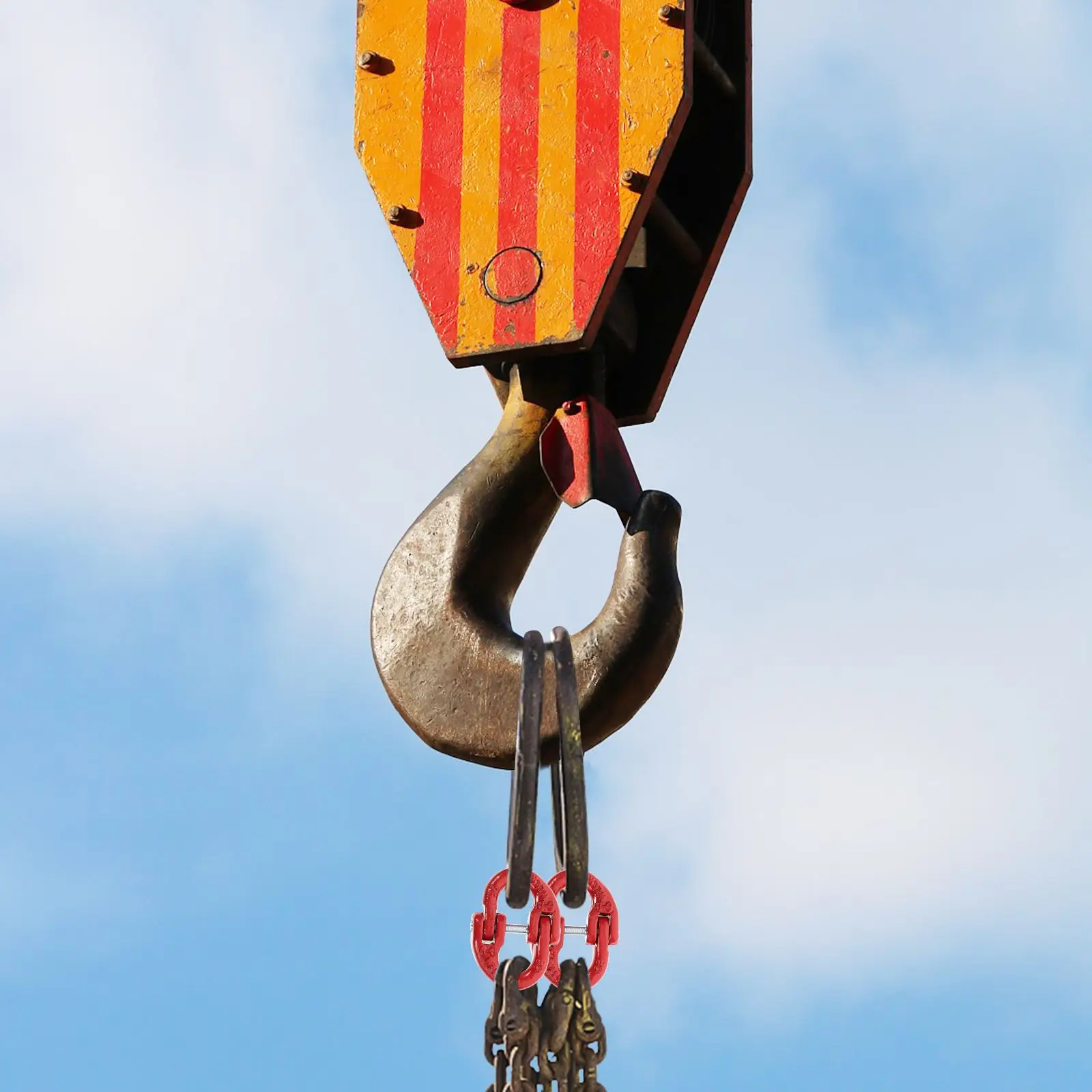 Lifting Connection Buckle Sling Crane Industrial Heavy Load Connector Chain Link Cable Duty Boat Trailer Safety Steel Lock