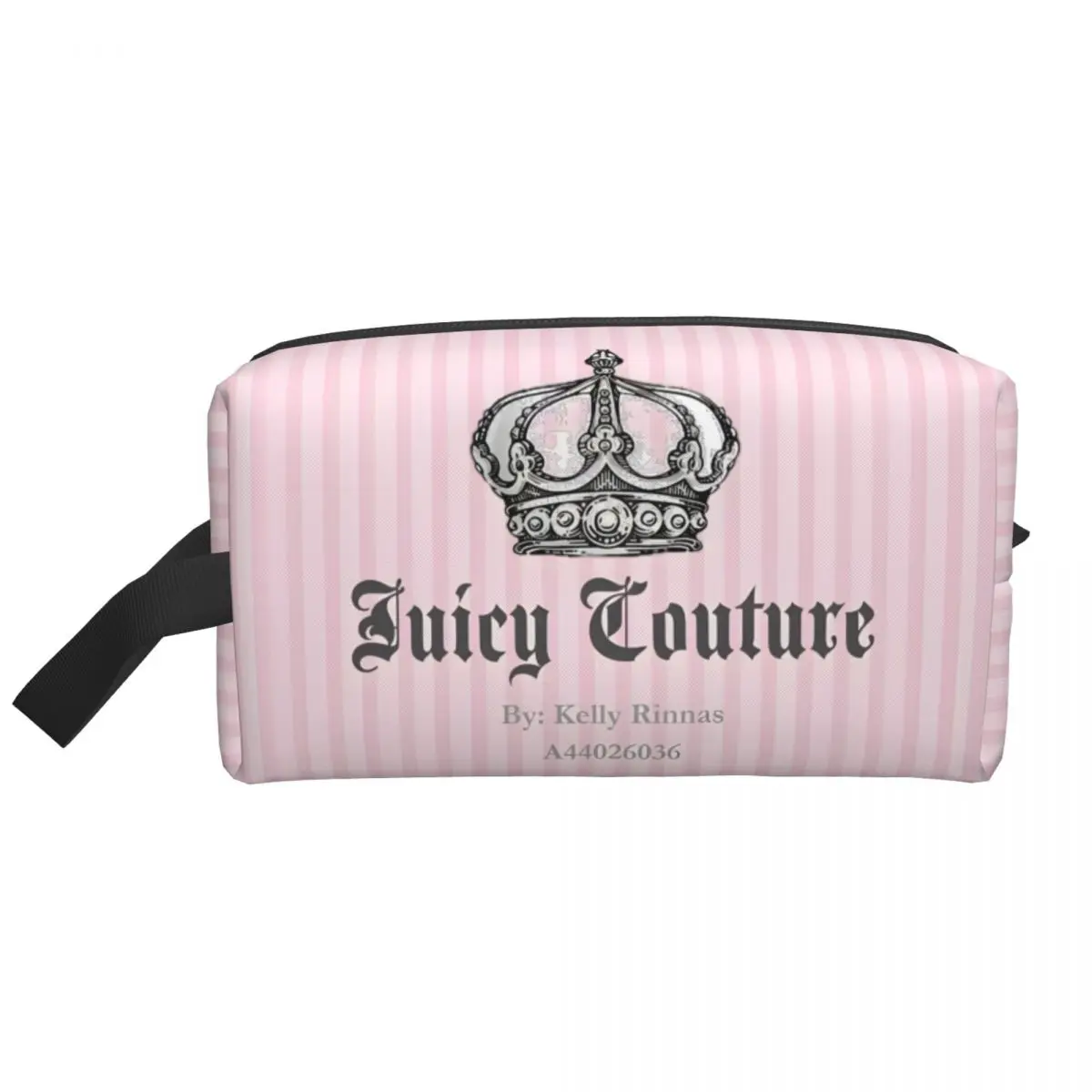 Juicy-Couture Large Makeup Bag Zipper Pouch Travel Cosmetic Bags Portable Toiletry Bag for Women