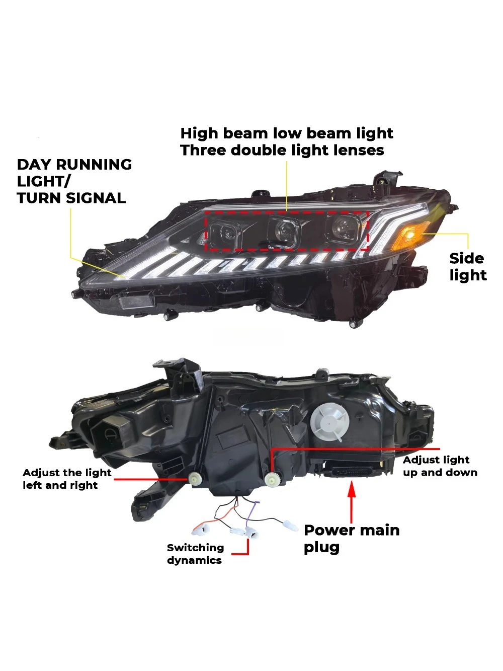 HRS High Quality Front Light Head Lamp Headlight for  CAMRY 2018-2022 Head Lights Assembly