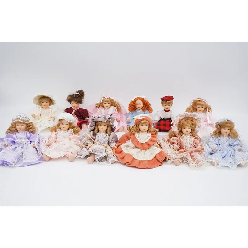 Dollhouse Mini Handmade Full-body Ceramic Dolls Are Decorative Accessories for Dollhouse Human Figures