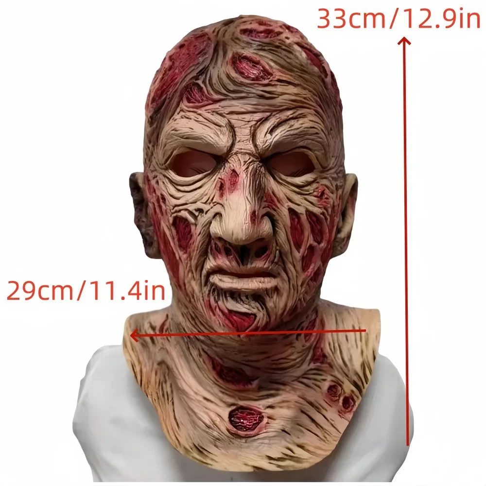 Halloween Freddy  Mask 2024 Scary Latex Funny Mask Adult Full Head Freddy  Mask Fancy Dress Party Masks