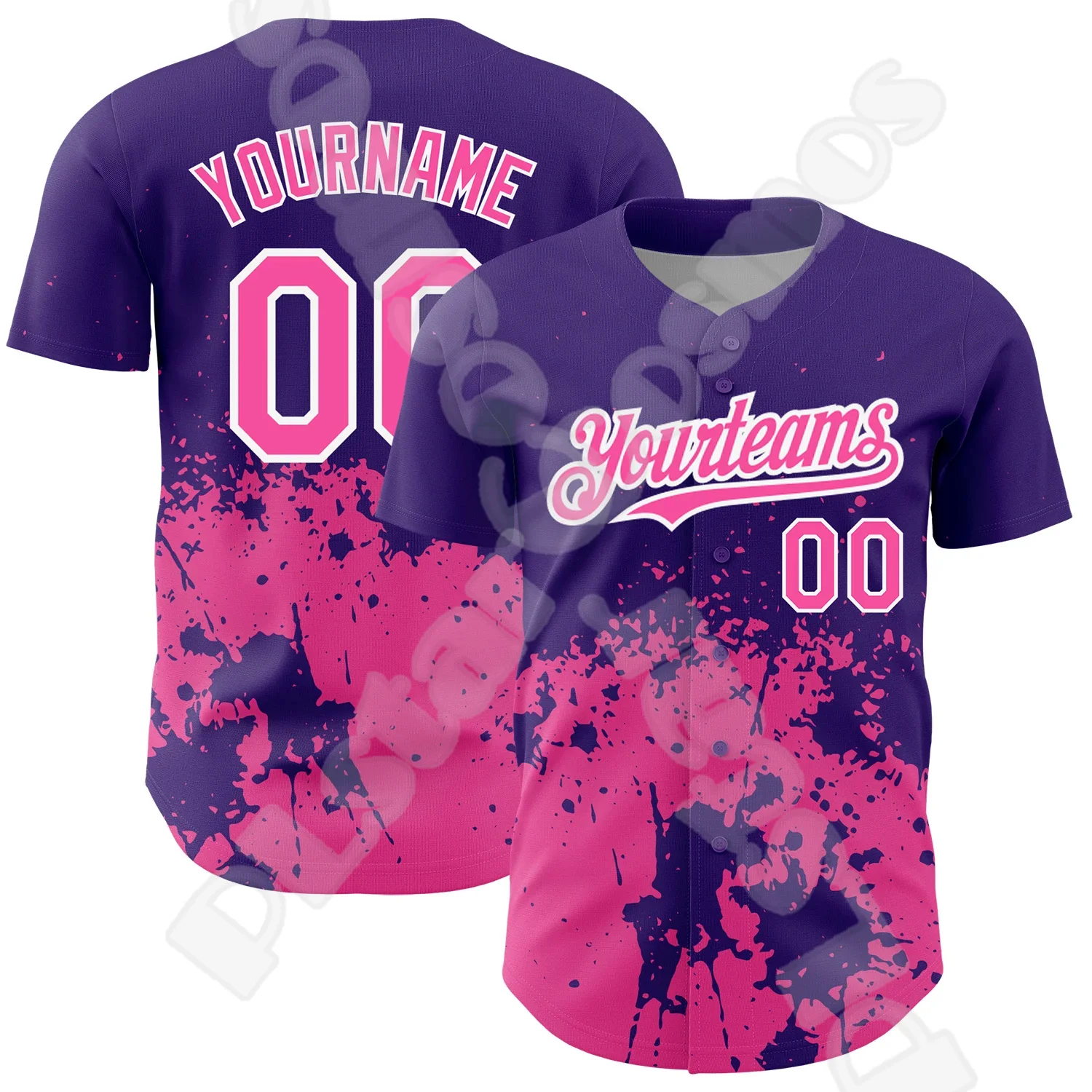 NewFashion Custom Name Graffiti Tattoo Retro Vintage 3DPrint Harajuku Summer Streetwear Short Sleeves Baseball Jersey Shirts A3