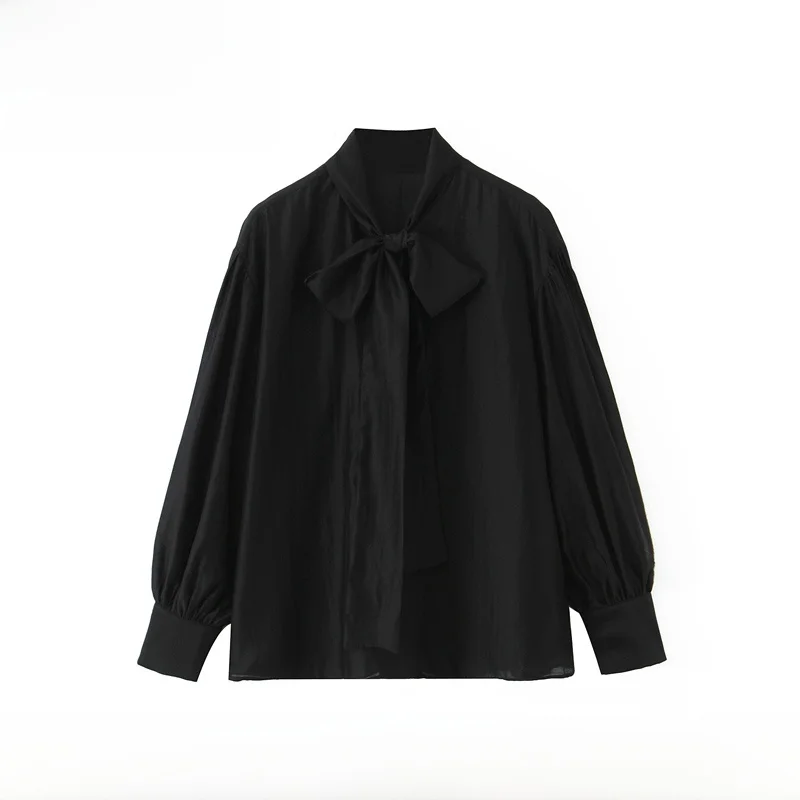 

EVEA New Women's Faion Autumn Winter irt Knot Decorative Drapey Polyester Fiber Long Sve Girls irt
