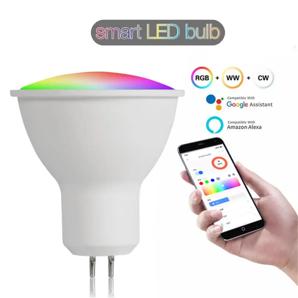 Ewelink/Tuya MR16 Zigbee 3.0 LED Bulbs Wifi Smart LED Lamp RGB LED Light Bulb Remote Control Works With Alexa Google Home Yandex