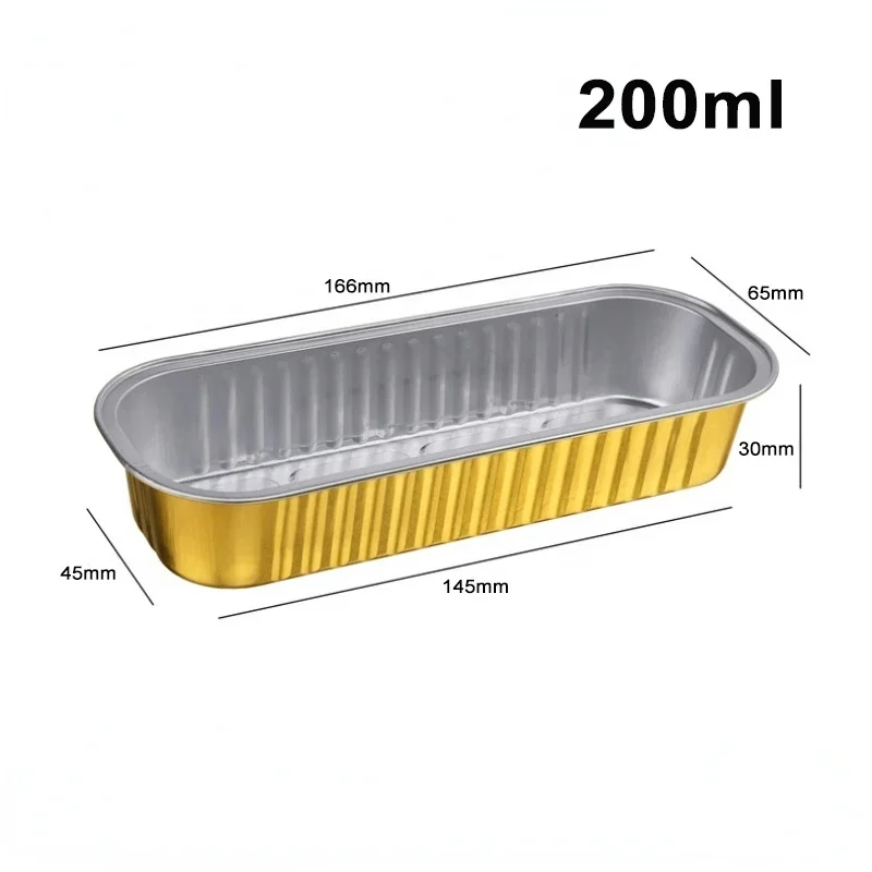 200ml/7oz Food grade smoothwall disposable aluminum foil baking cup takeaway food container aluminum foil food packing box