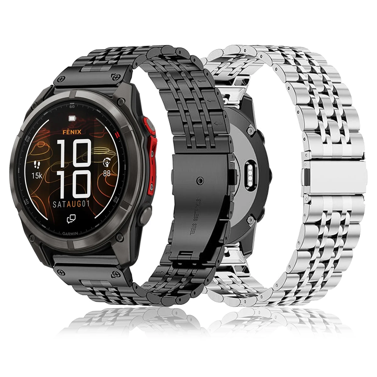 22mm 26mm Quick Fit Metal Watch Band For Fenix 8pro E 7X 7 6X Pro 5X 3HR Bracelet Quatix 8 Instinct 3 970 Stainless Steel Strap