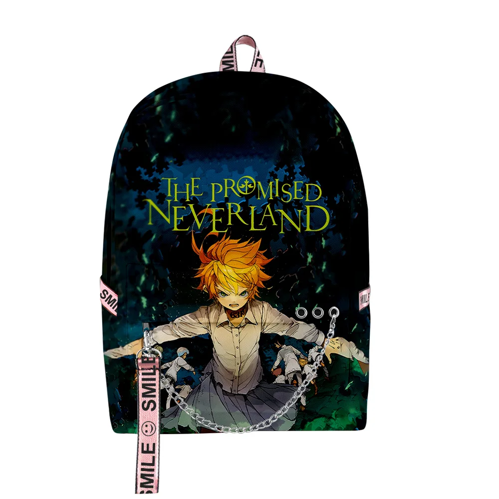 Classic The Promised Neverland Student School Bags Unisex 3D Print Oxford Waterproof Notebook multifunction Travel Backpacks